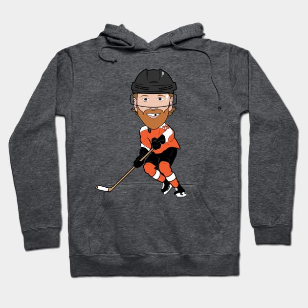 Claude Giroux Caricature Hoodie by dopelope